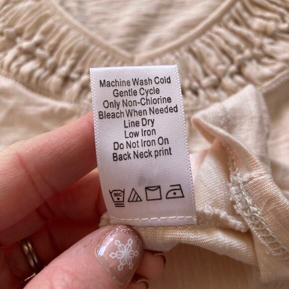 Coldwater Creek Beige Stretch Pullover Top, Size M - Picture 6 of 6